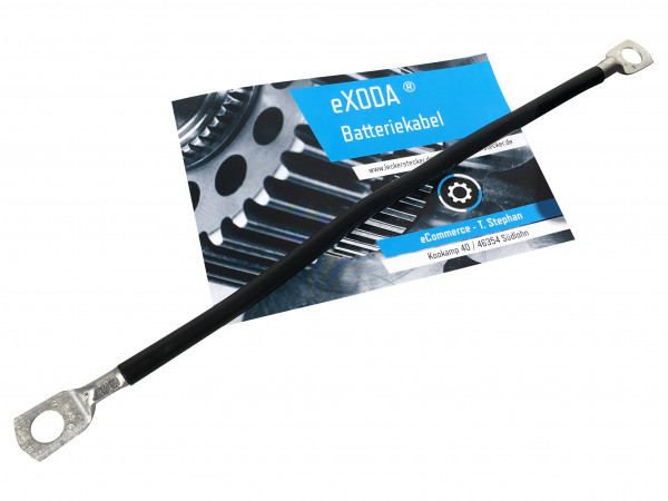 Auto Battery Cable 10 mm² 50cm Copper Power Cable with Eyelets M5 12V Car Cable also for Your Charger by eXODA