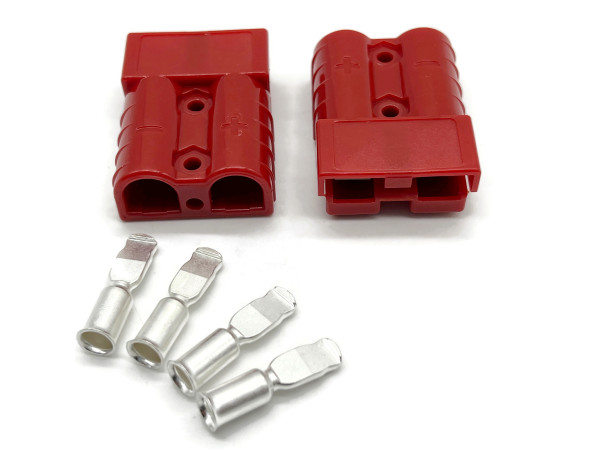 Battery Connector 50A 4-6 mm2 red Set Connector for Forklift Cable