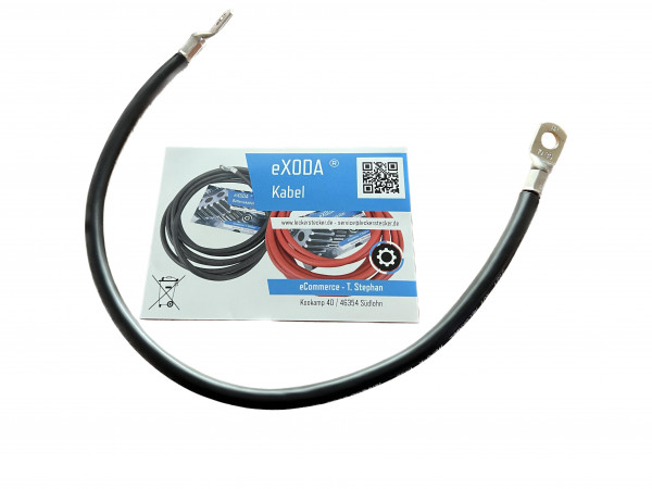 Auto Battery Cable 35 mm² 50cm Copper Power Cable with Eyelets M10 12V Car Cable also for Your Charger by eXODA