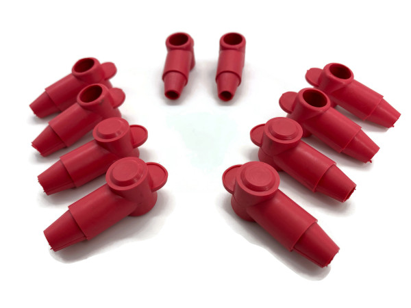 10x pole protection cap red for battery cable 1,5 2,5 4 6 8 10 mm² qmm head 14mm