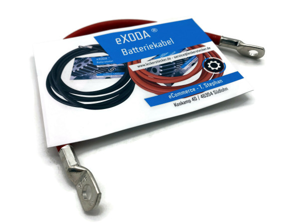 Auto Battery Cable 25 mm² 15cm Copper Power Cable with Eyelets M8 12V Car Cable also for Your Charger by eXODA