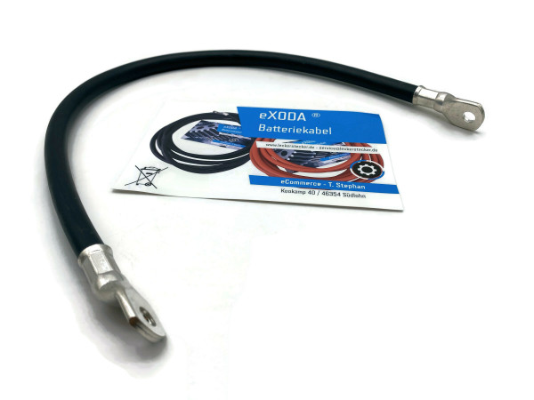 Auto Battery Cable 50 mm² 50cm Copper Power Cable with Eyelets M8 12V Car Cable also for Your Charger by eXODA