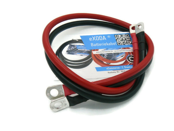 Auto Battery Cable 35 mm² 75cm Copper Power Cable with Eyelets M10 12V Car Cable also for Your Charger by eXODA