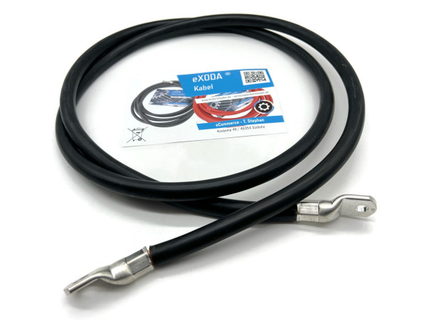 Auto Battery Cable 70 mm² 1,8m Copper Power Cable with Eyelets M8 12V Car Cable also for Your Charger by eXODA