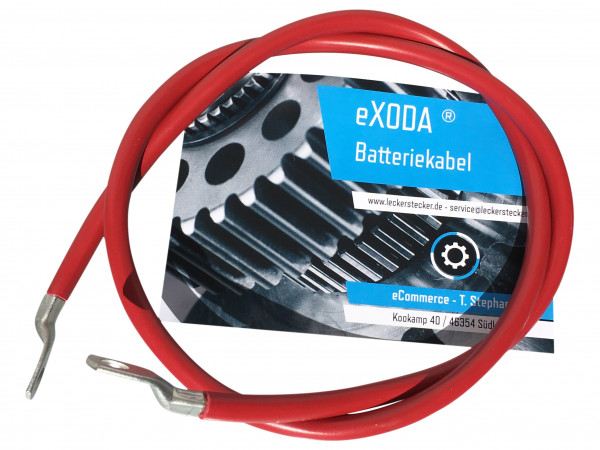 Auto Battery Cable 16 mm² 1,8m Copper Power Cable with Eyelets M6 12V Car Cable also for Your Charger by eXODA