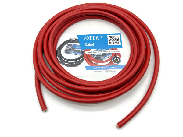 Battery cable 25 mm² Red 5m copper cable H07V-K25 in piece