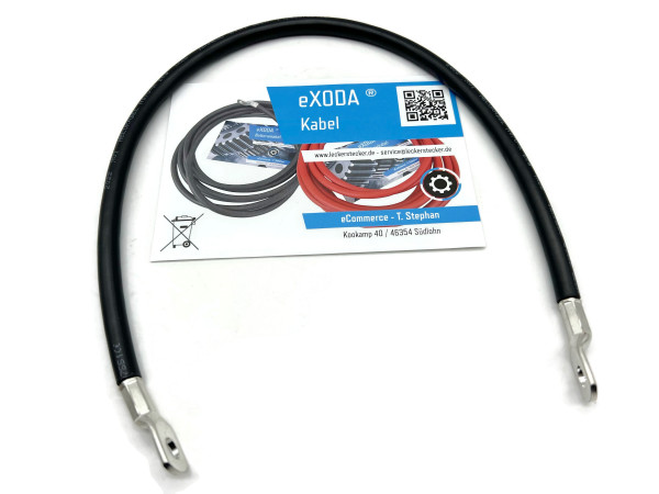 Auto Battery Cable 25 mm² 50cm Copper Power Cable with Eyelets M8 12V Car Cable also for Your Charger by eXODA