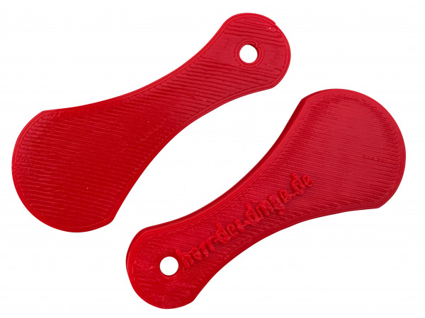 Shopping trolley chip pull out release cart napper red plastic 2 pieces for Euro