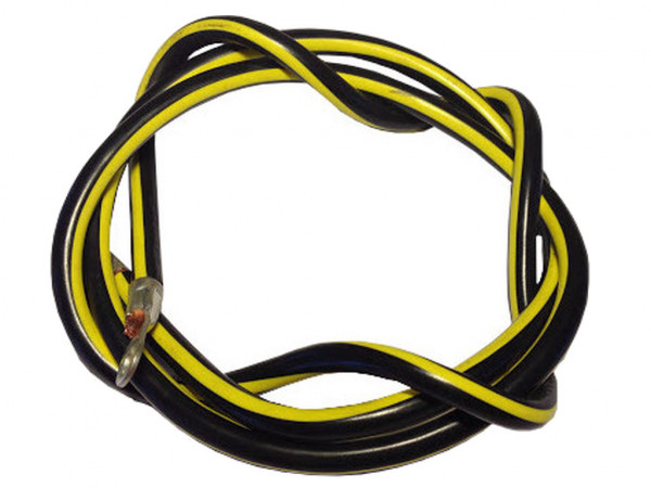 Auto Battery Cable 14 mm² 60cm Copper Power Cable with Eyelets M10 yellow and black 12V Car Cable also for Your Charger by eXODA