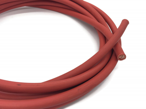 Battery cable 50 mm² 5m copper cable red H07V-K50 in one piece