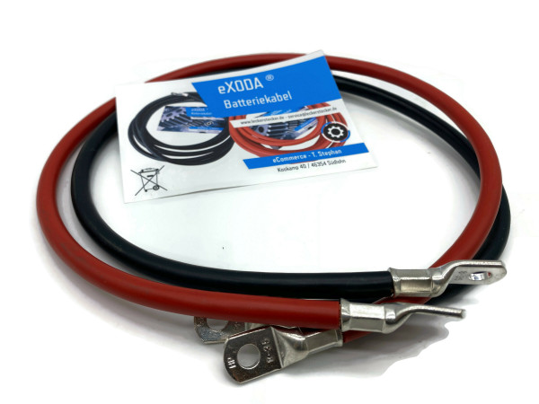 Auto Battery Cable 35 mm² 75cm Copper Power Cable with Eyelets M8 12V Car Cable also for Your Charger by eXODA