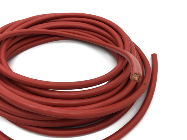 Battery cable 35 mm² 10m copper cable red H07V-K35 in one piece