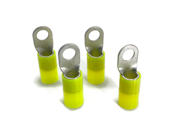 Cable lug 50mm2 to 70mm2 M12 insulated 4x ring eyelet press eyelet crimp cable lugs yellow