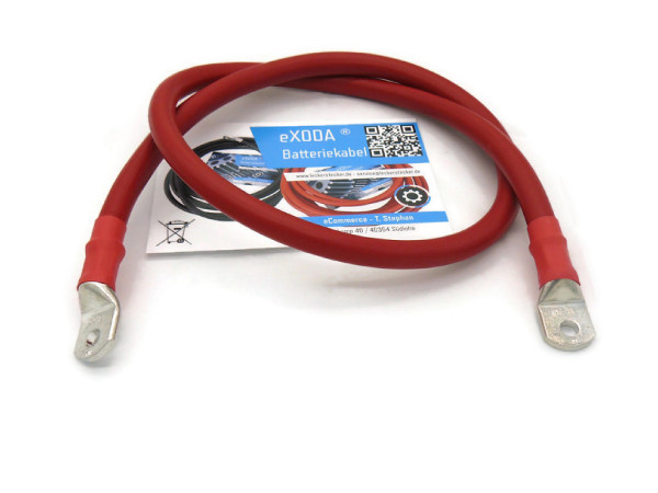 Auto Battery Cable 70 mm² 100cm Copper Power Cable with Eyelets M8 12V Car Cable also for Your Charger by eXODA