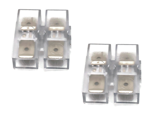 Elastic connector 2pcs 6,3 x 0,8 mm 2-pole heat resistant