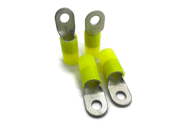 Cable lug 50mm2 to 70mm2 M10 insulated 4x ring lug crimping cable lugs yellow